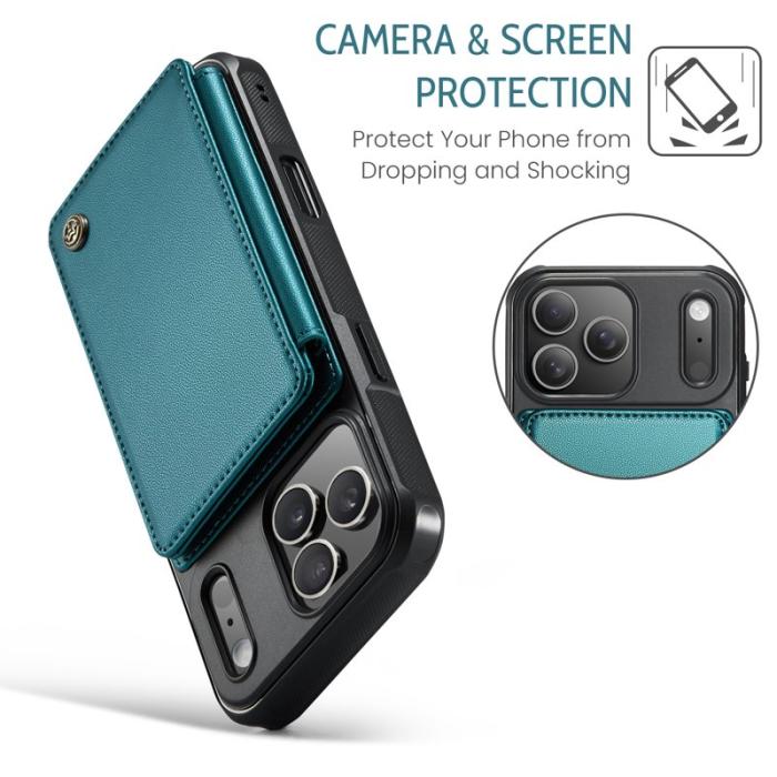 Caseme - CASEME C22 iPhone 17 Pro Fodral med RFID-Skydd Grön