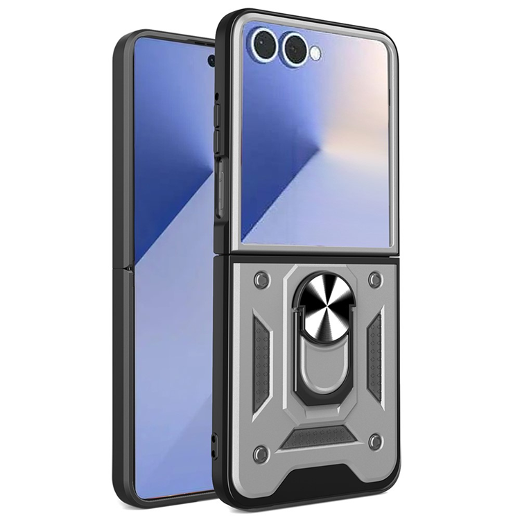 Galaxy Z Flip 7 5G Mobilskal Skjutbart Kameralock Stöd Silver | 2353 | AlltMobil