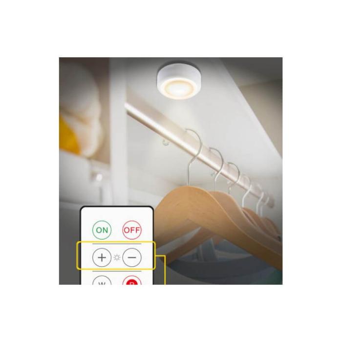 A-One Brand - 6st LED-Spotlights med 2 Fjärrkontroll - Vit