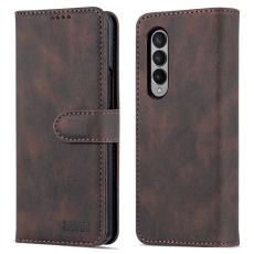 AZNS - AZNS Samsung Galaxy Z Fold3 Pl&aring;nboksfodral Konstl&auml;der - Brun