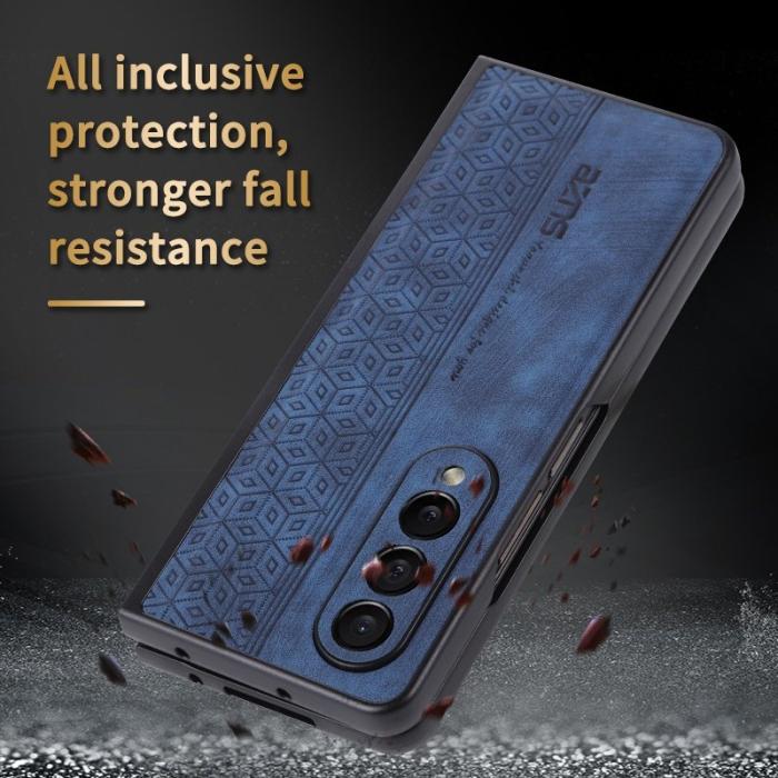 AZNS - AZNS Samsung Galaxy Z Fold3 5G Fodral - KonstLäder - Grön