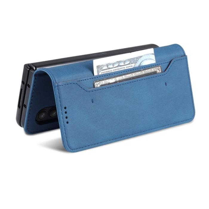 AZNS - AZNS Samsung Galaxy Z Fold3 Plånboksfodral Konstläder - Blå