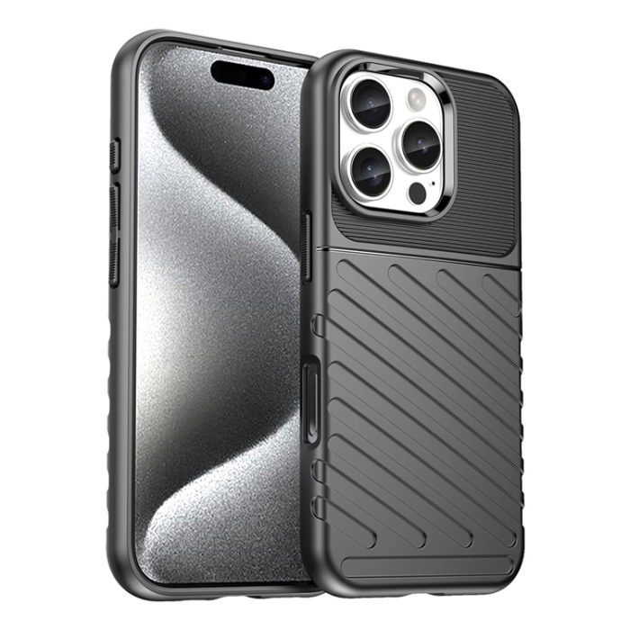 OEM - iPhone 16 Pro Max Mobilskal Silikon Thunder - Svart