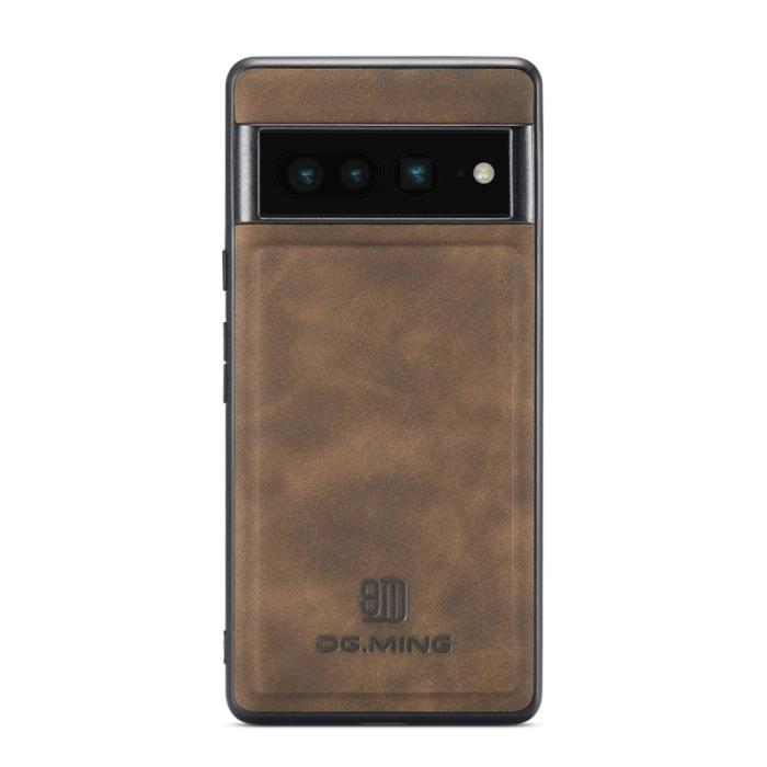 DG.MING - DG.MING Konstläder Plånboksfodral för Google Pixel 7 Pro 5G - Brun