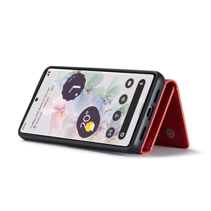DG.MING - DG.MING Konstläder Plånboksfodral för Google Pixel 7 Pro 5G Röd