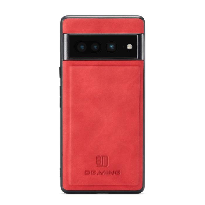 DG.MING - DG.MING Konstläder Plånboksfodral för Google Pixel 7 Pro 5G Röd