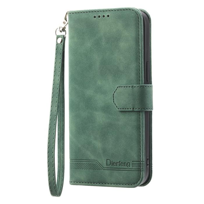 DIERFENG - DIERFENG DF-03 Samsung Galaxy Xcover7 Plånboksfodral Konstläder - Grön