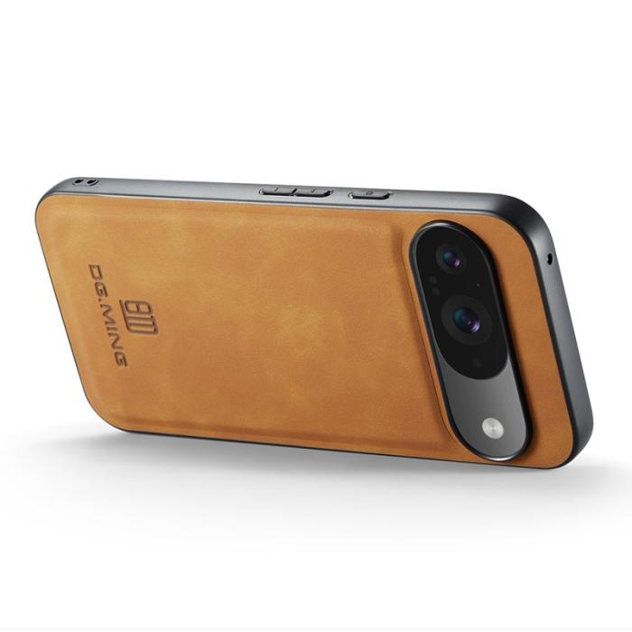 DG.MING - DG.MING Mobilskal till Google Pixel 10 Pro PU Läder Hybrid - Brun