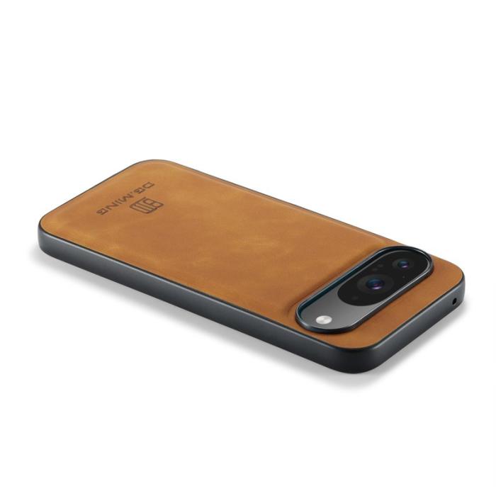 DG.MING - DG.MING Mobilskal till Google Pixel 10 Pro PU Läder Hybrid - Brun