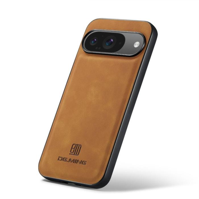 DG.MING - DG.MING Mobilskal till Google Pixel 10 Pro PU Läder Hybrid - Brun
