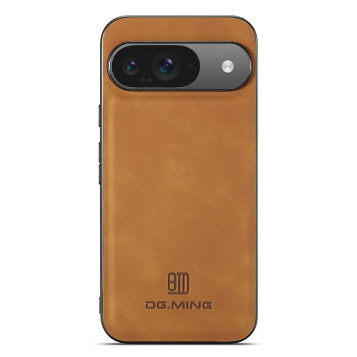 DG.MING - DG.MING Mobilskal till Google Pixel 10 Pro PU Läder Hybrid - Brun