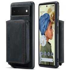 JEEHOOD - JEEHOOD Google Pixel 7 5G Konstl&auml;der Pl&aring;nboksfodral med St&auml;llning - Svart