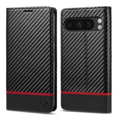 LC.imeeke - LC.IMEEKE Google Pixel 9 Pro XL Pl&aring;nboksfodral Konstl&auml;der - Svart