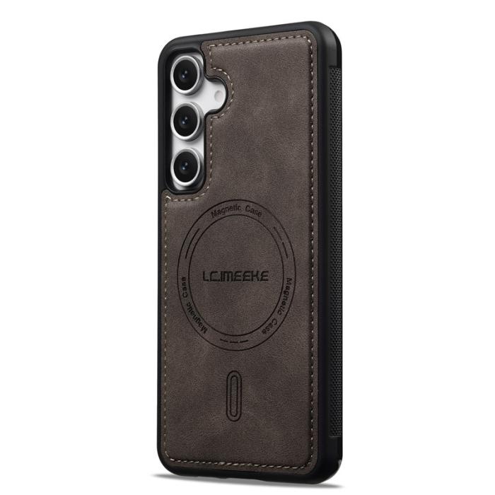 LC.imeeke - LC.IMEEKE L6 Fodral KonstLäder för Samsung Galaxy S23 FE - Brun