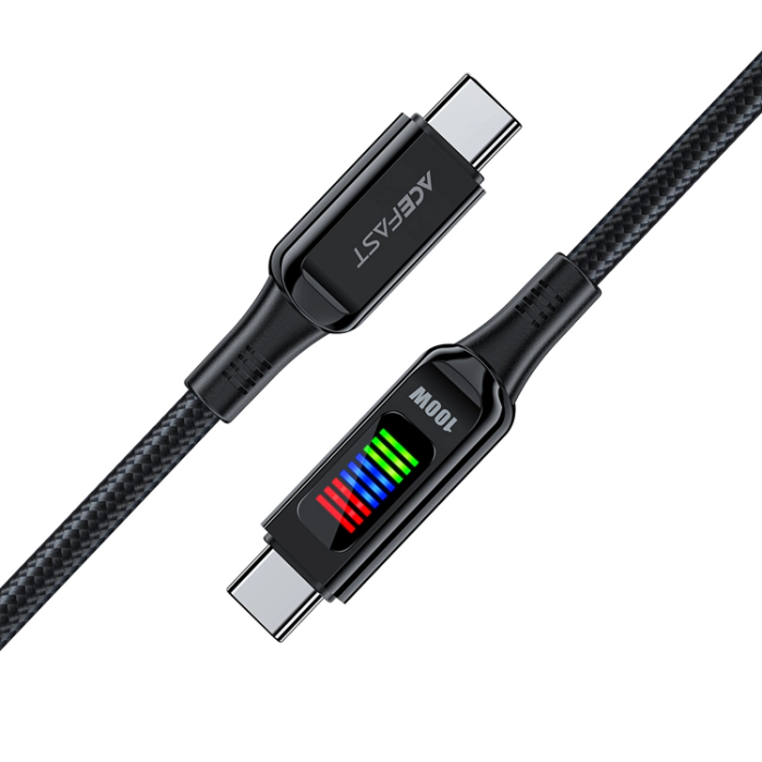 Acefast - Acefast USB-C till USB-C kabel 1.2m 100W - Svart