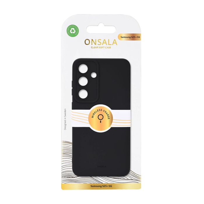 Onsala - Onsala Galaxy S25 Plus Mobilskal Silikonkänsla Återvunnen - Svart