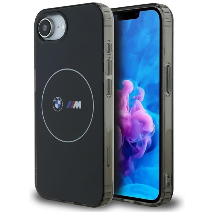 BMW iPhone 16e Mobilskal MagSafe IML Metal Circle - Svart | 2353 | AlltMobil