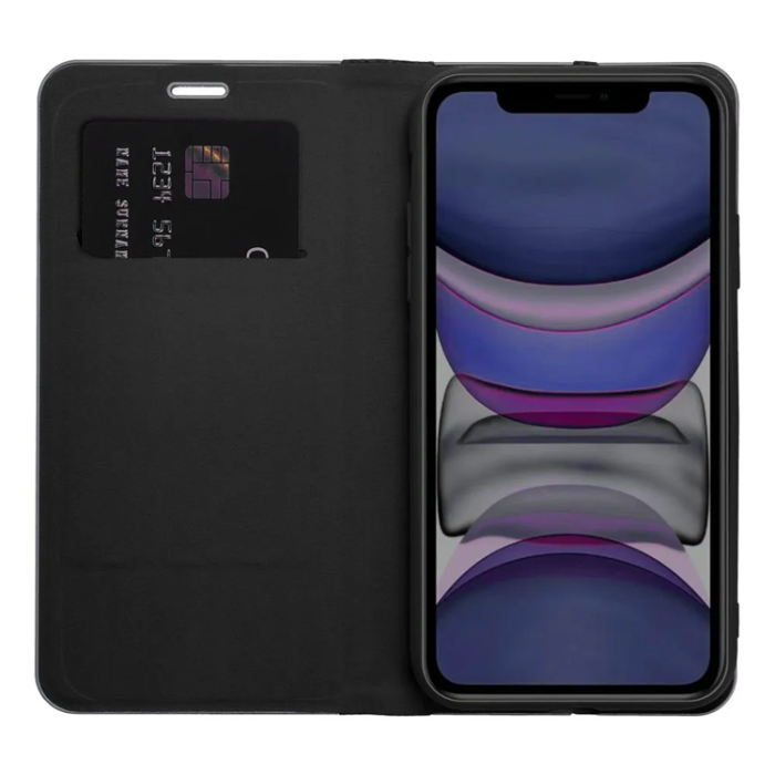 A-One Brand - iPhone 17 Pro Max Plånboksfodral Luna Carbon - Svart