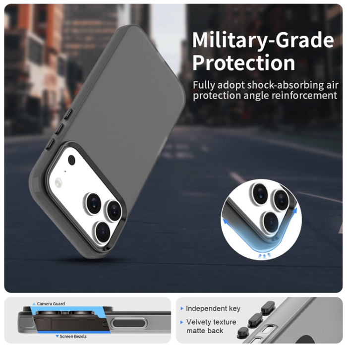 A-One Brand - iPhone 17 Pro Mobilskal Matte Anti-Drop - Svart