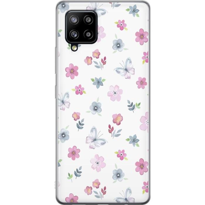 iSecrets - Mobilskal till Samsung Galaxy A42 5G med Blommor och fjärillar