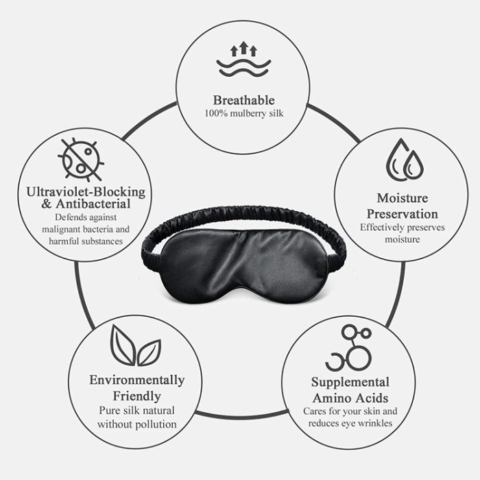 OEM - Bekväm Silky Sovmask/Ögonmask - Lila