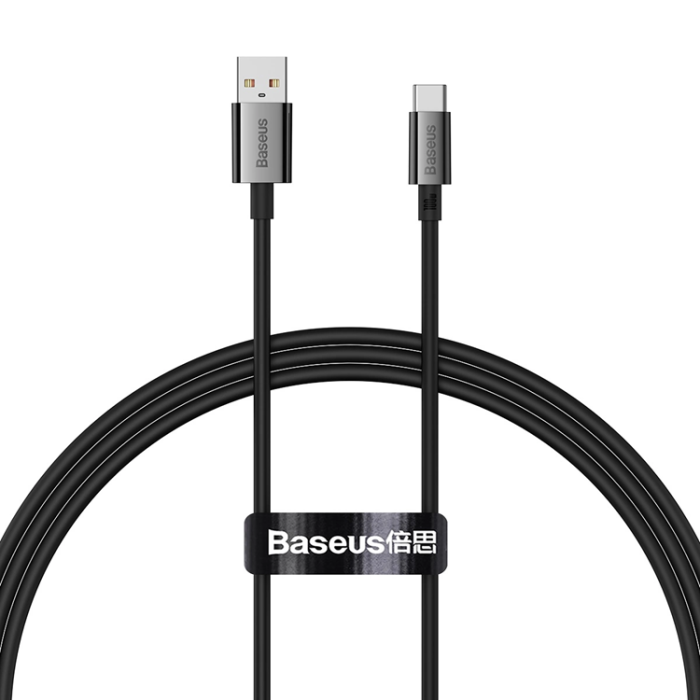 BASEUS - Baseus USB-C till USB-A kabel 100W 1m Superior Series - Svart
