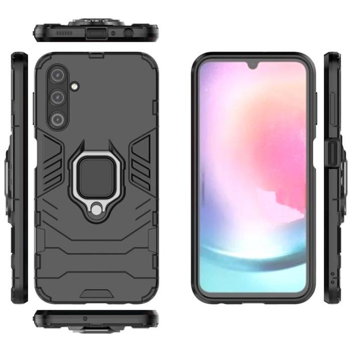 OEM - Galaxy A24 4G Mobilskal Magnetic Ring Hållare - Svart