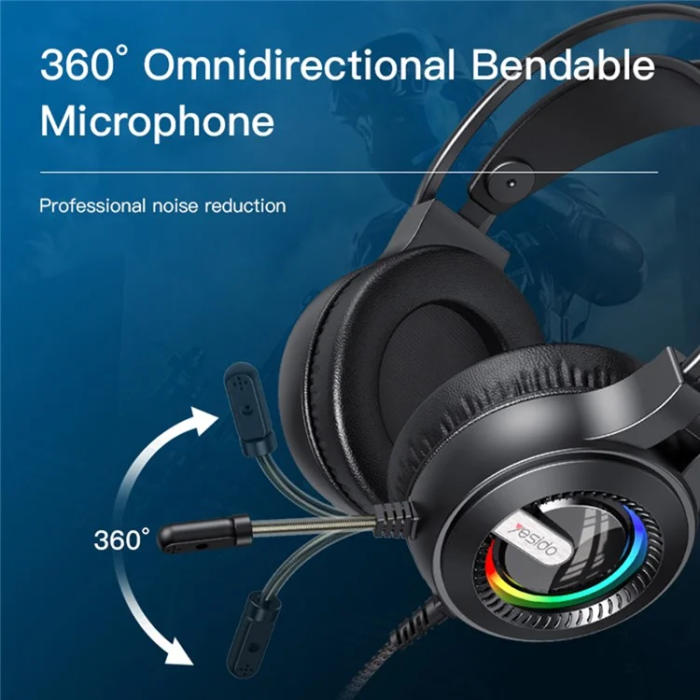 Yesido - YESIDO Over-Ear Hörlurar med Mikrofon EK02 Computer Gaming
