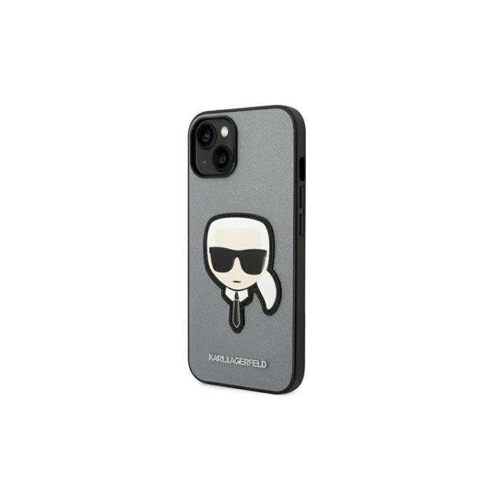 KARL LAGERFELD - Karl Lagerfeld Fodral Saffiano Silver iPhone 14 Pro Max