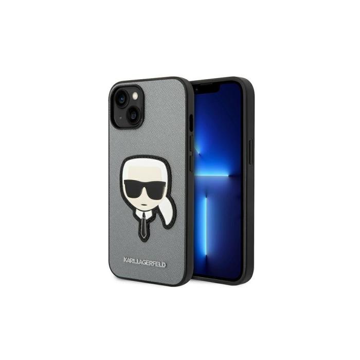 KARL LAGERFELD - Karl Lagerfeld Fodral Saffiano Silver iPhone 14 Pro Max