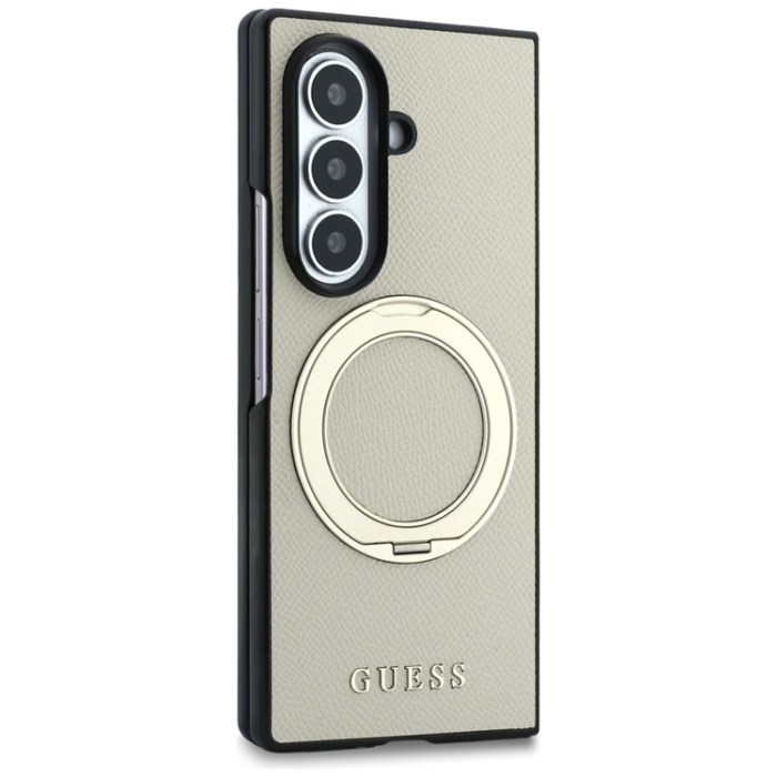 Guess - Guess Mobilskal För Galaxy Z Fold 8 Ultra MagSafe Ring Stand Grained Classic