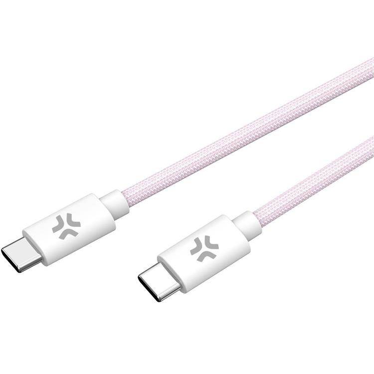 CELLY USB-C till USB-C kabel 60W 1.5m - Rosa | 3541 | AlltMobil