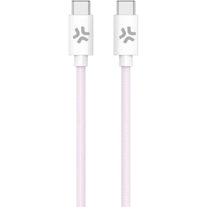 Celly - CELLY USB-C till USB-C kabel 60W 1.5m - Rosa