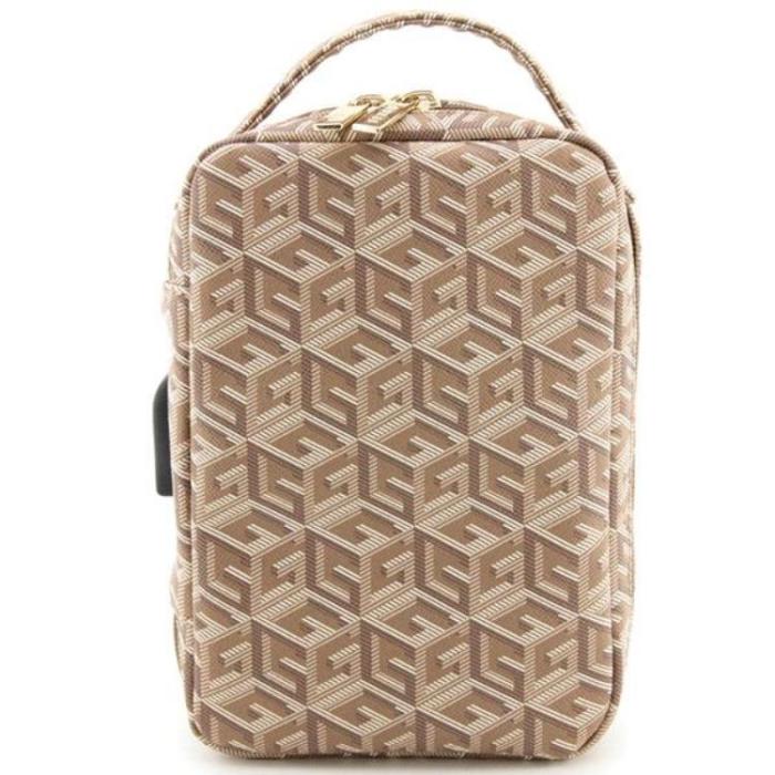 Guess - Guess Organizerväska GCube Stripe - Brun