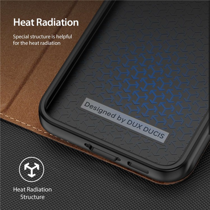 Dux Ducis - Dux Ducis Galaxy S23 Plånboksfodral Skin X2 Magnetic - Brun