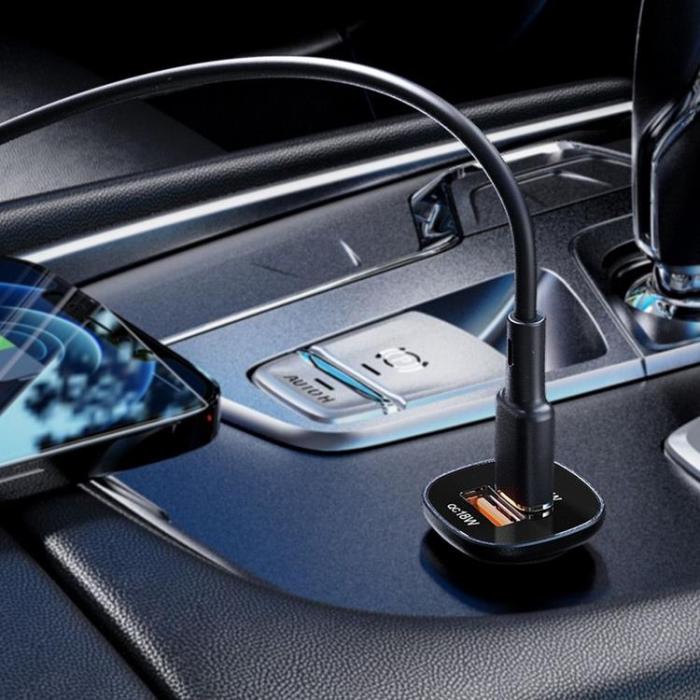 UTGATT1 - Acefast Billaddare USB Till Typ-C 38W - Svart