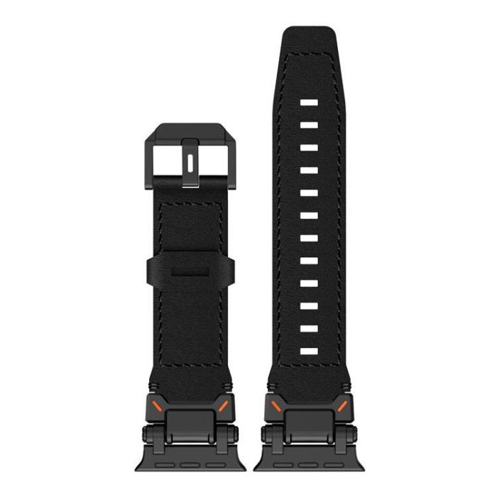 Boom of Sweden - Apple Watch Ultra (49mm) Armband Svart Äkta Läder - Svart