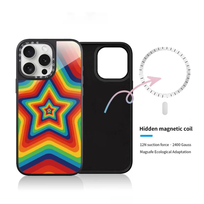 A-One Brand - iPhone 15 Pro Max Mobilskal MagSafe Aluminium Silikon