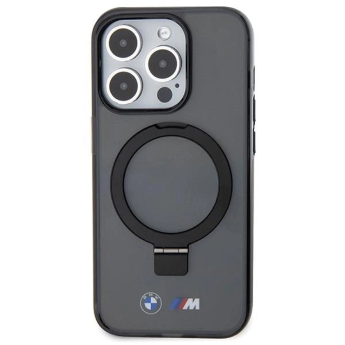 BMW - BMW iPhone 15 Pro Max Mobilskal Magsafe Ringställ M Collection - Svart
