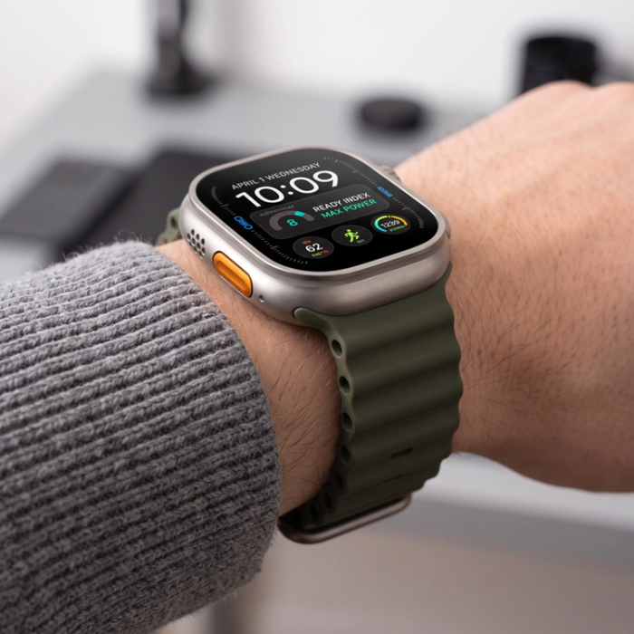 Tech-Protect - Tech-Protect Armband För Apple Watch (44/45/46/49mm) Icon Pro - Militray Grön