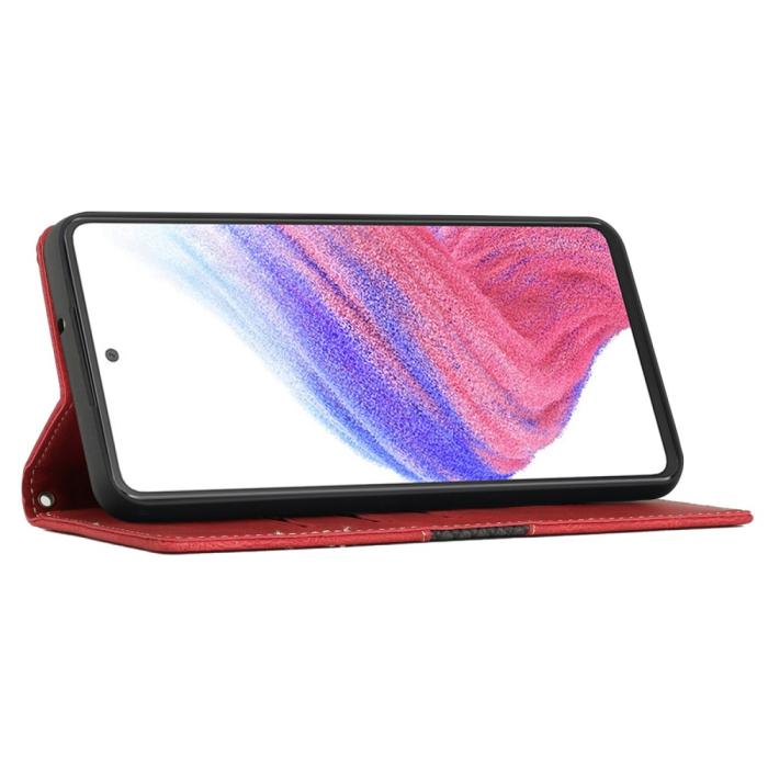 A-One Brand - Splicing Design Samsung Galaxy A33 5G Plånboksfodral - Röd