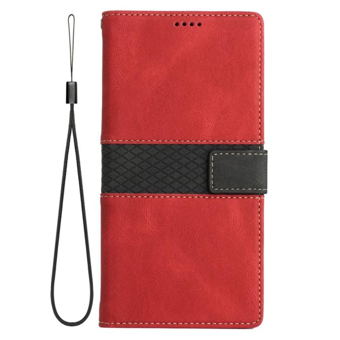 A-One Brand - Splicing Design Samsung Galaxy A33 5G Plånboksfodral - Röd