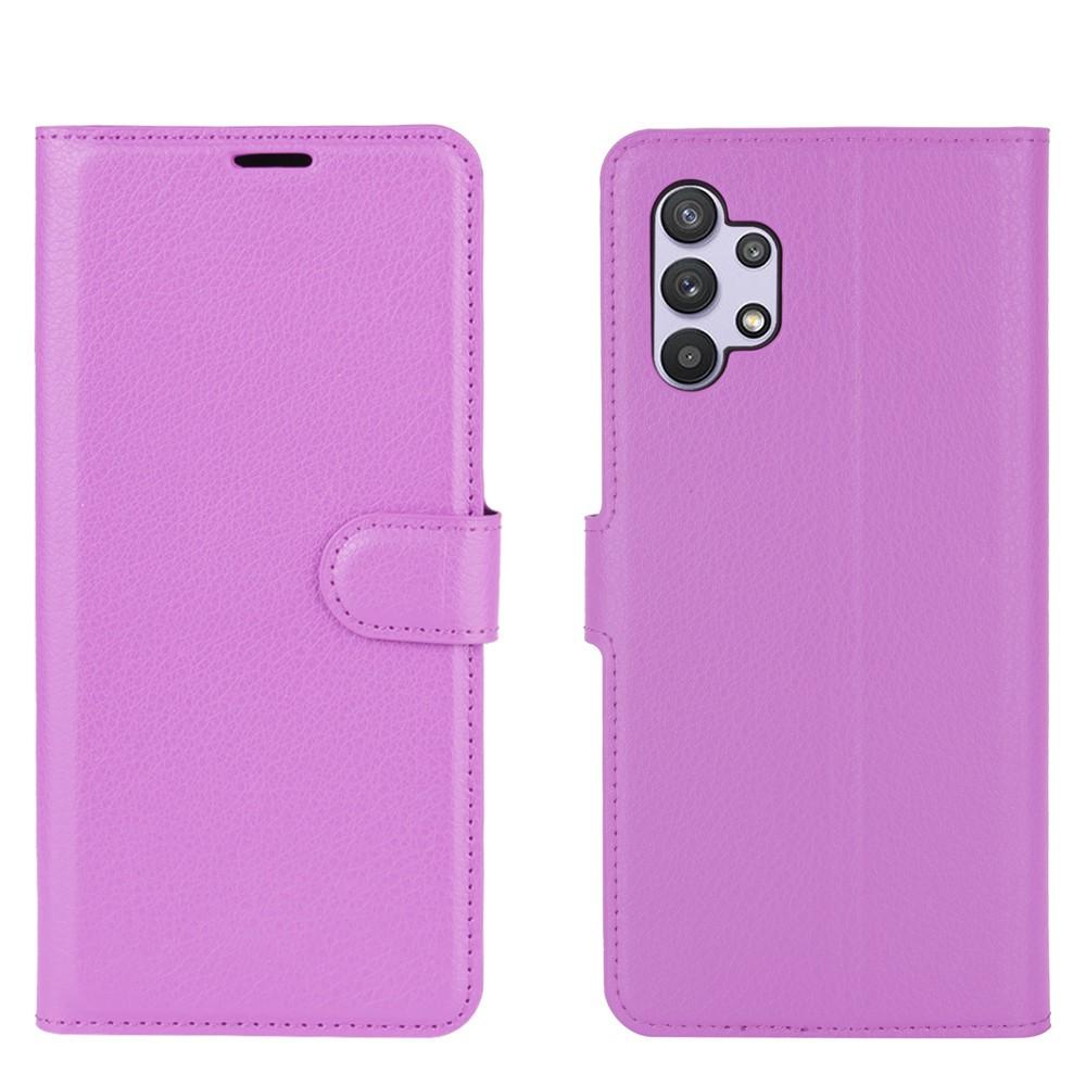 Litchi Läder Plånboksfodral Galaxy A32 5G - Lila | 2353 | AlltMobil