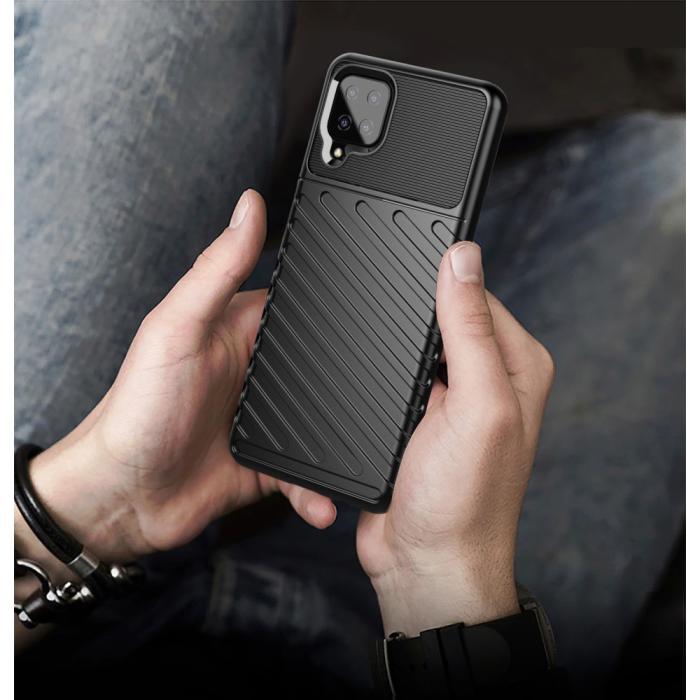 A-One Brand - Thunder Twill Mobilskal Samsung Galaxy A12 - Svart