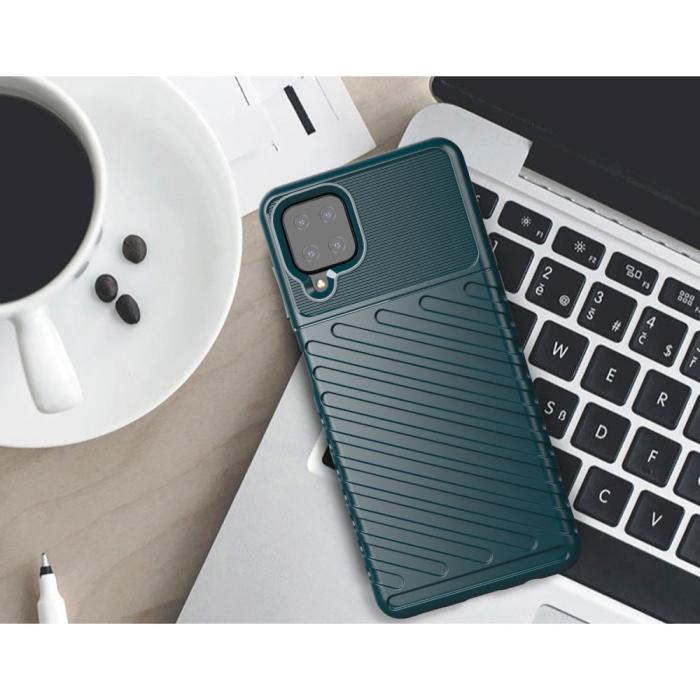 OEM - Thunder Twill Mobilskal Samsung Galaxy A12 - Blå