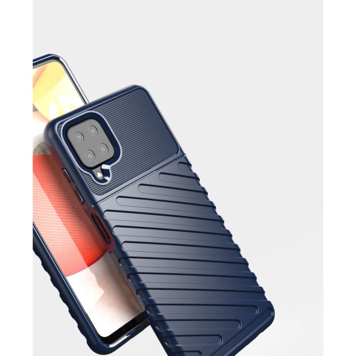 OEM - Thunder Twill Mobilskal Samsung Galaxy A12 - Blå