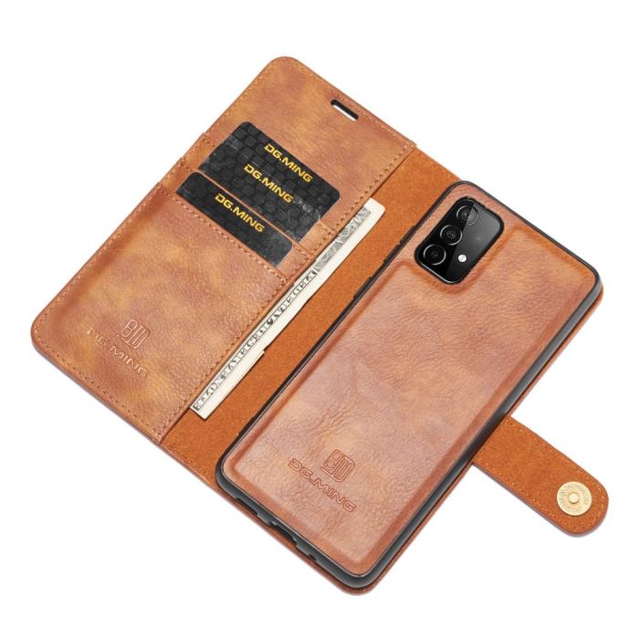 DG.MING - DG.MING 2-in-1 Plånboksfodral Galaxy A52 5G - Brun
