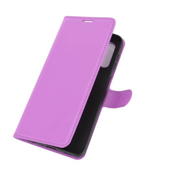 A-One Brand - Litchi Läder Plånboksfodral Galaxy A32 5G - Lila