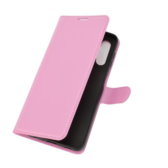 A-One Brand - Litchi Läder Plånboksfodral Galaxy A32 5G - Rosa