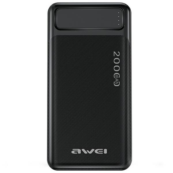 Awei Powerbank 20000mAh 2xUSB 1xUSB-C - Svart | 505295 | AlltMobil